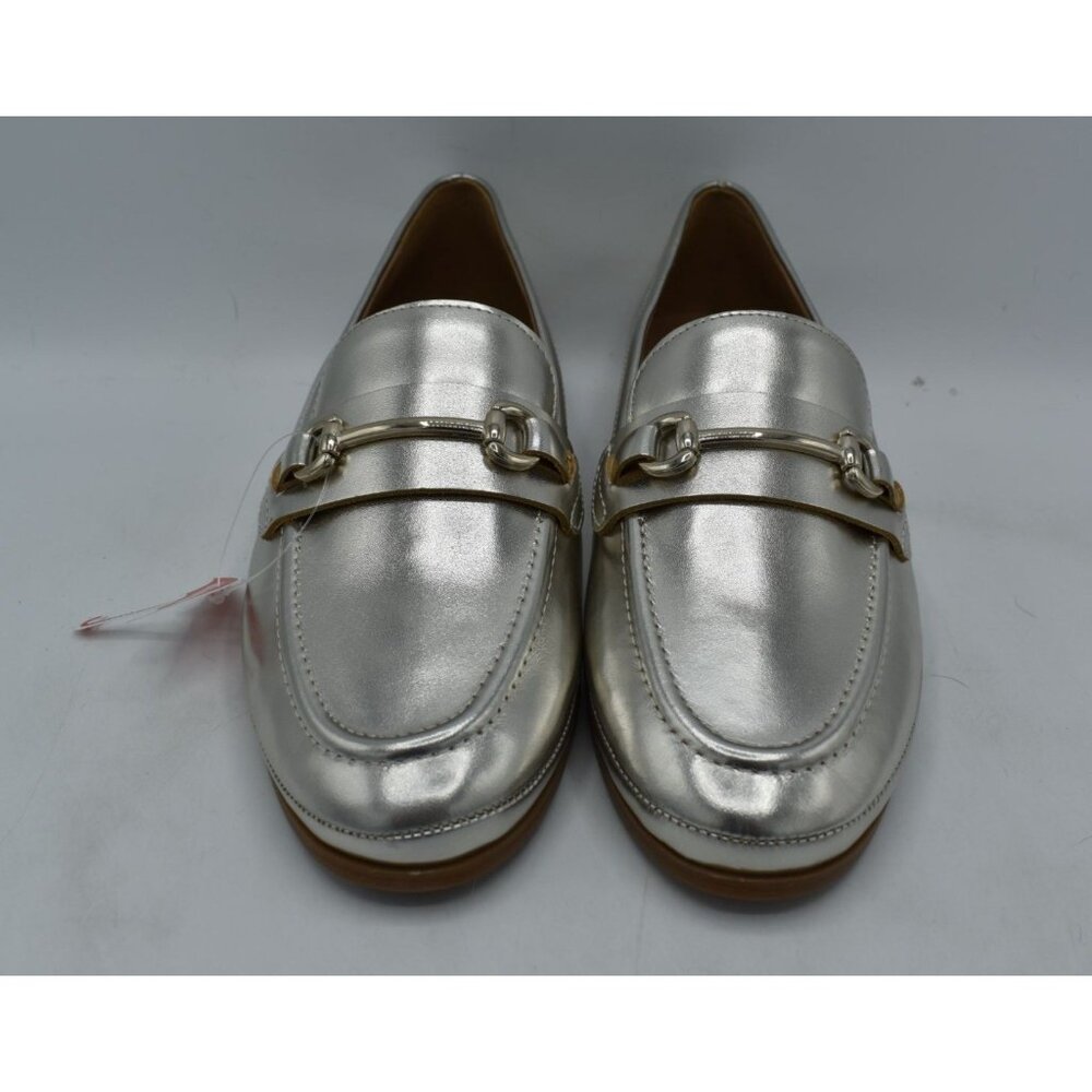 Blondo Women Size 11 Benita Platinum Metallic Leather WP Slip On Loafers Shoes - Picture 2 of 11